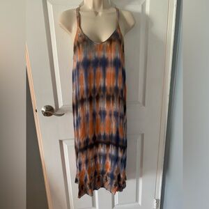 raquel allegra tie dyed silk slip dress.